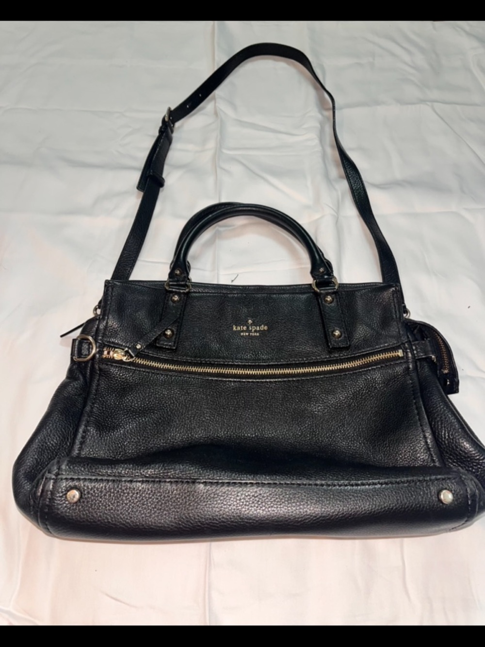 Kate Spade New York: Women’s Black Pebbled Leather Crossbody / Shoulder Bag